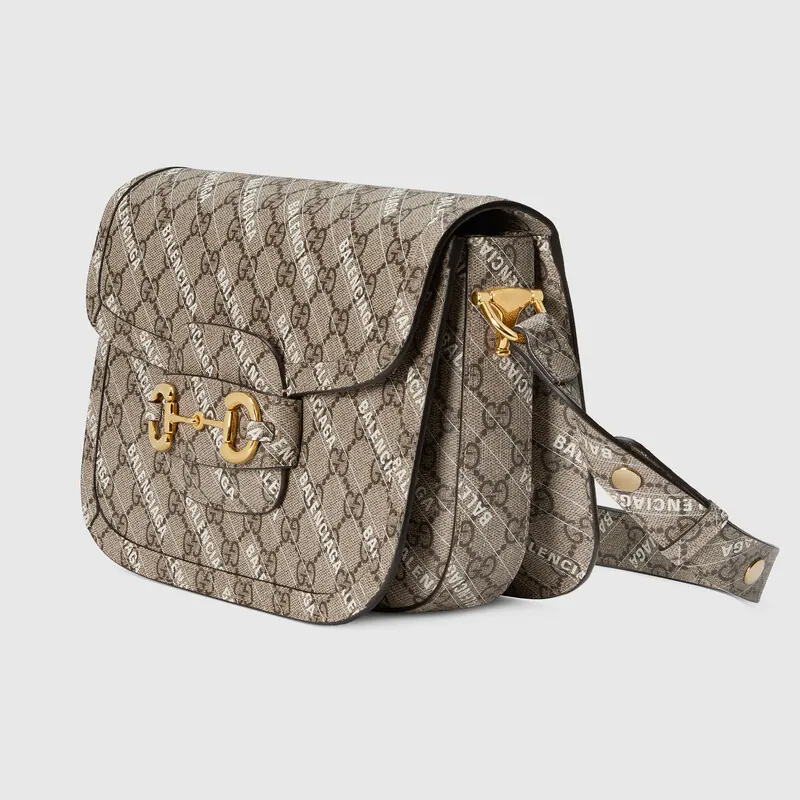 Túi Gucci The Hacker Project Small Gucci Horsebit 1955 Beige - Ảnh 4