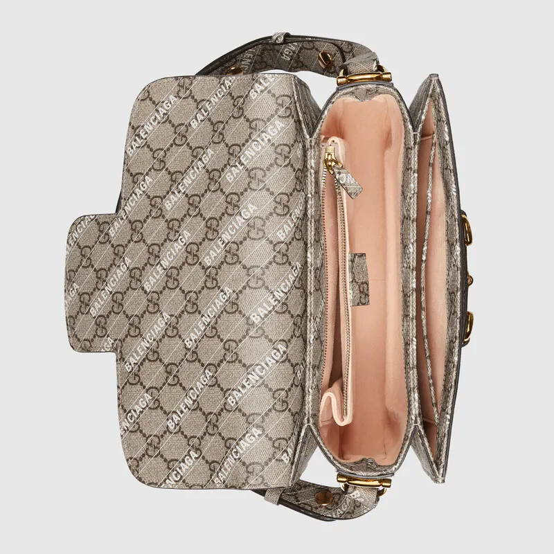 Túi Gucci The Hacker Project Small Gucci Horsebit 1955 Beige - Ảnh 2