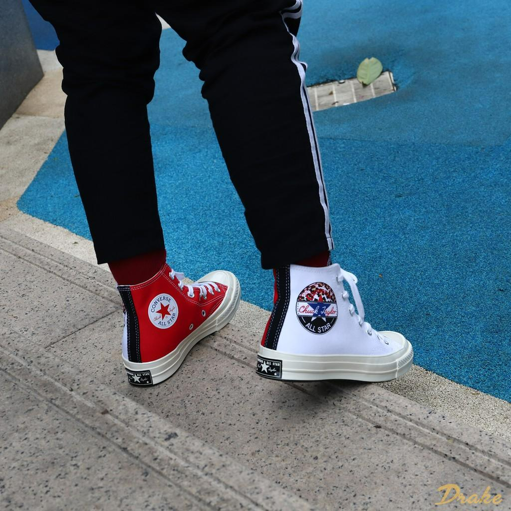 Giày Converse Chuck 70 Hi 'Logo Play White Rush Blue' 166747C - Ảnh 7