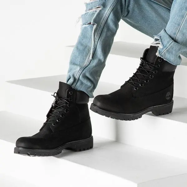 Alternative view of Giày Timberland 6 Inch Classic Waterproof Boot Wide 'Black Nubuck' TB-019039