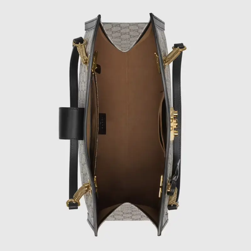 Alternative view of Túi Gucci Padlock Medium GG Shoulder GG Supreme Black Leather