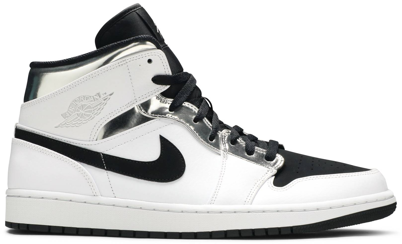 Giày Nike Air Jordan 1 Mid 'White Silver' 554724-121