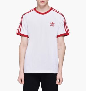 Alternative view of Áo Adidas Originals 3 Stripe Tee White Red DY1533