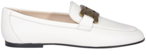 Giày Tod's KATE ALMOND TOE LEATEHR LOAFERS IN WHITE XXW79A0DD00MIDB001