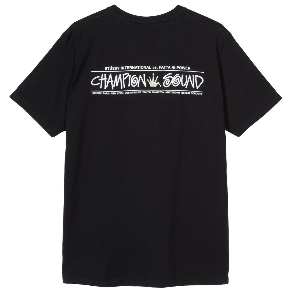 Áo Stussy Champion Sound Tee 'Black' - Ảnh 2