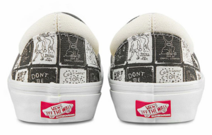 Giay Vans Slip On Skate x Daniel Johnston 'Black White' VN0A5FCAAO7