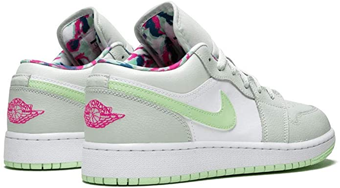 Giày Nike Air Jordan 1 Low GS 'Barely Grey Spruce' 554723-051 - Ảnh 3