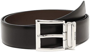 Thắt Lưng Prada Men's Black Leather Pin Buckle Belt 2CC004-X72-F0JYA