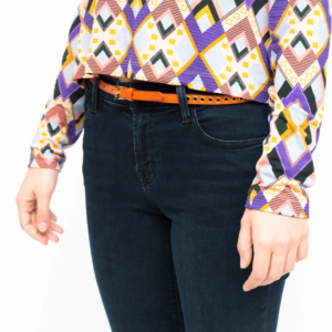 Alternative view of Thắt Lưng Prada Skinny Eyelet Belt Orange 1JC198-2EH8-F0S63