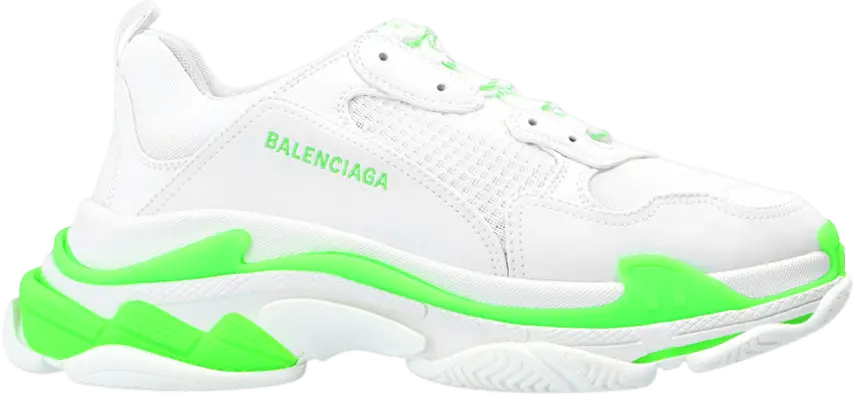 Giày Balenciaga Triple S Sneaker 'White Fluo Green' 536737 W2CA3 3890