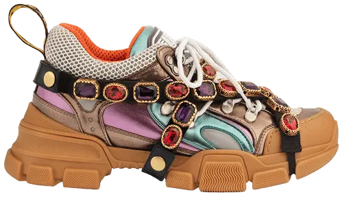 Giày Gucci Wmns Flashtrek Crystals 'Multi-Color Metallic' 537133-DOR60-8266