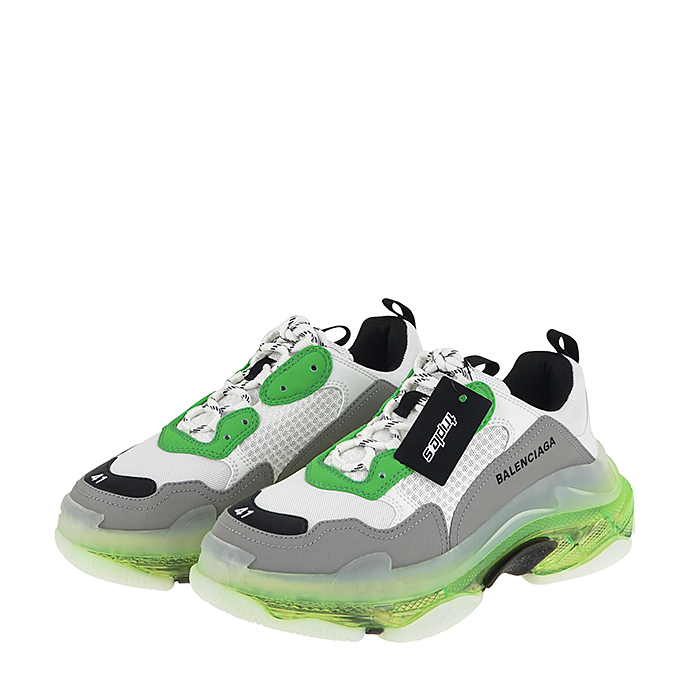 Giày Balenciaga Triple S Sneaker Clear Sole White Green 541624 W2GT1 9042 - Ảnh 2