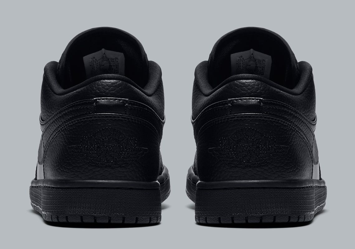 Giày Nike Air Jordan 1 Low 'Triple Black' 553558-091 - Ảnh 7