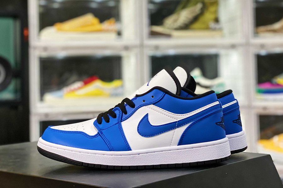 Giày Nike Air Jordan 1 Low GS 'Game Royal' 553560-124 - Ảnh 4