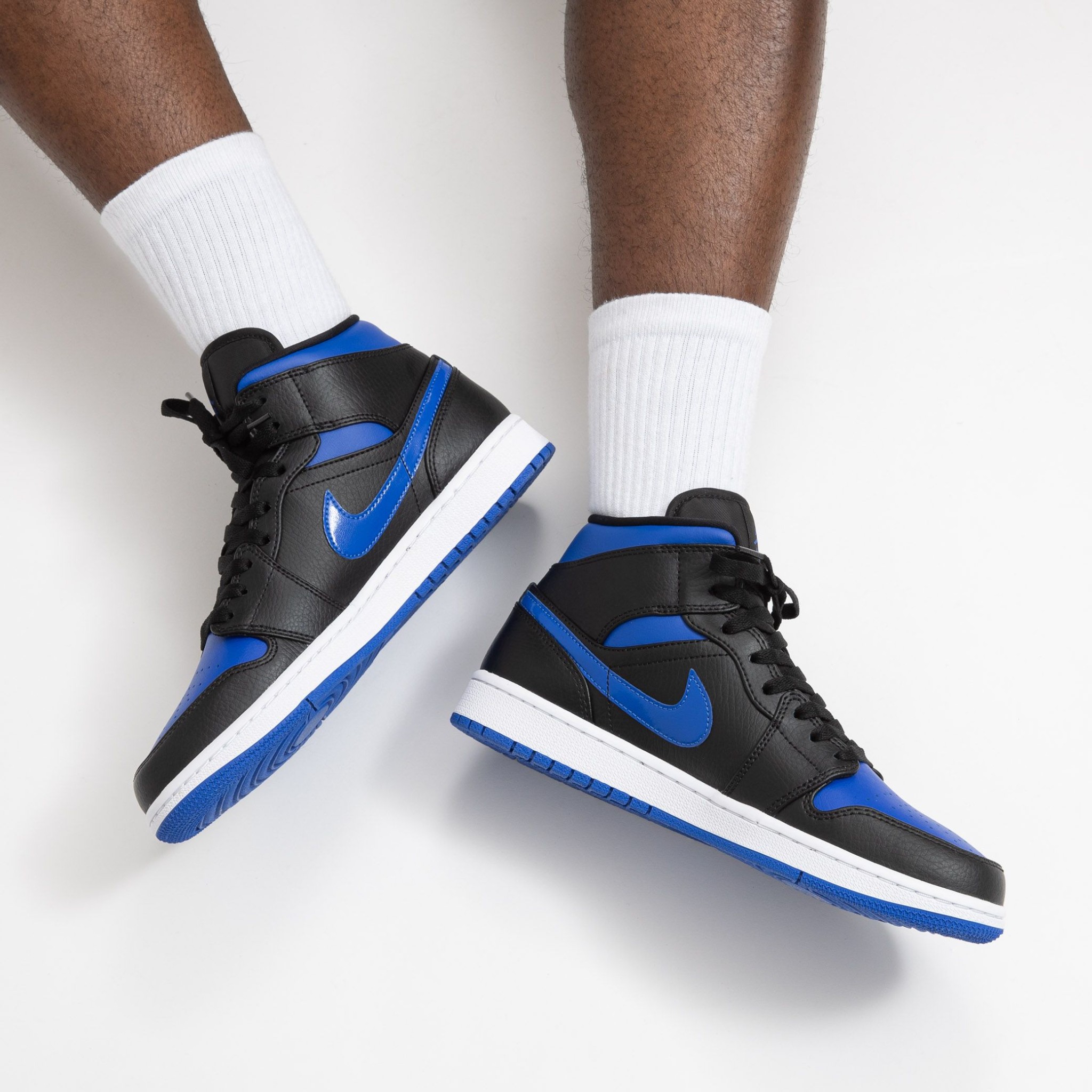 Giày Nike Air Jordan 1 Mid 'Hyper Royal' 554724-077 - Ảnh 4