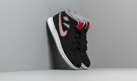 Giày Nike Air Jordan 1 Mid GS 'Black Particle Grey' 554725-060 - Ảnh 6