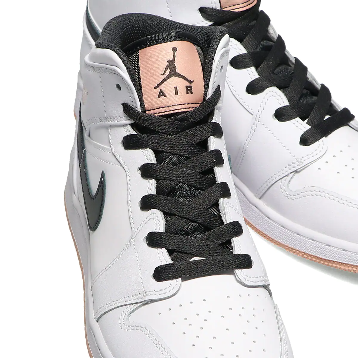 Giày Nike Air Jordan 1 Mid GS 'White Arctic Orange' 554725-180 - Ảnh 7