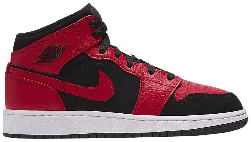 Giày Nike Air Jordan 1 Mid GS 'Black Gym Red' 554725-054