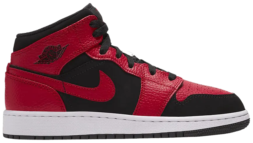 Giày Nike Air Jordan 1 Mid GS 'Black Gym Red' 554725-054