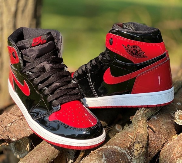 Giày Nike Air Jordan 1 Retro High OG 'Patent Bred' 555088 063 - Ảnh 6