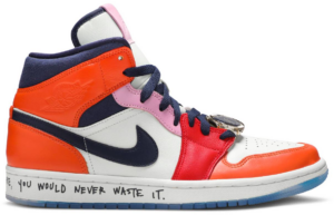 Giày Nike Melody Ehsani x Wmns Air Jordan 1 Mid 'Fearless' CQ7629-100