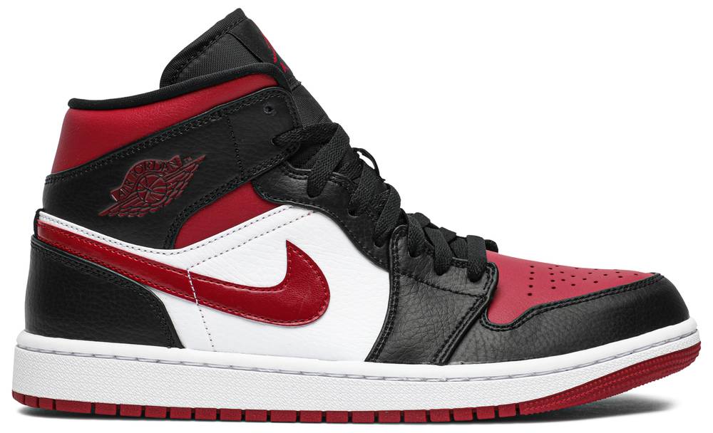 Giày Nike Air Jordan 1 Mid 'Bred Toe' 554724-066