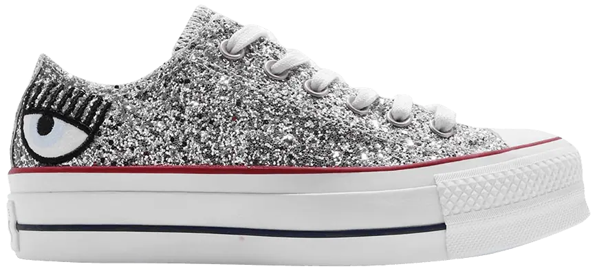 Giày Converse Chiara Ferragni 'Silver Red' 563833C