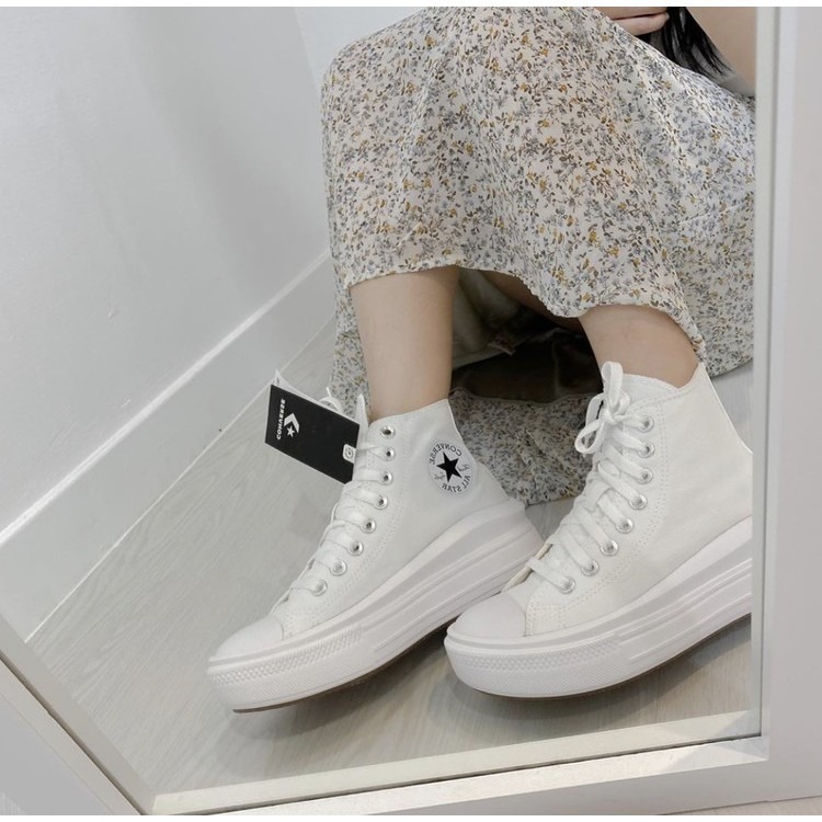 Giày Converse Wmns Chuck Taylor All Star High Move 'White Ivory' 568498C - Ảnh 4