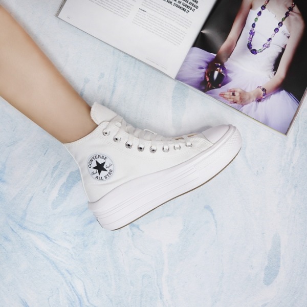 Giày Converse Wmns Chuck Taylor All Star High Move 'White Ivory' 568498C - Ảnh 2