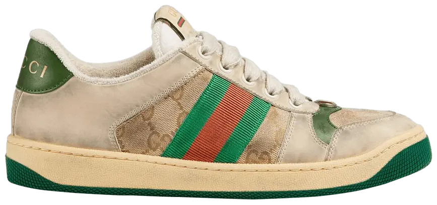 Giày Gucci Wmns Screener 'Distressed Green Orange' 570443-9Y920-9666
