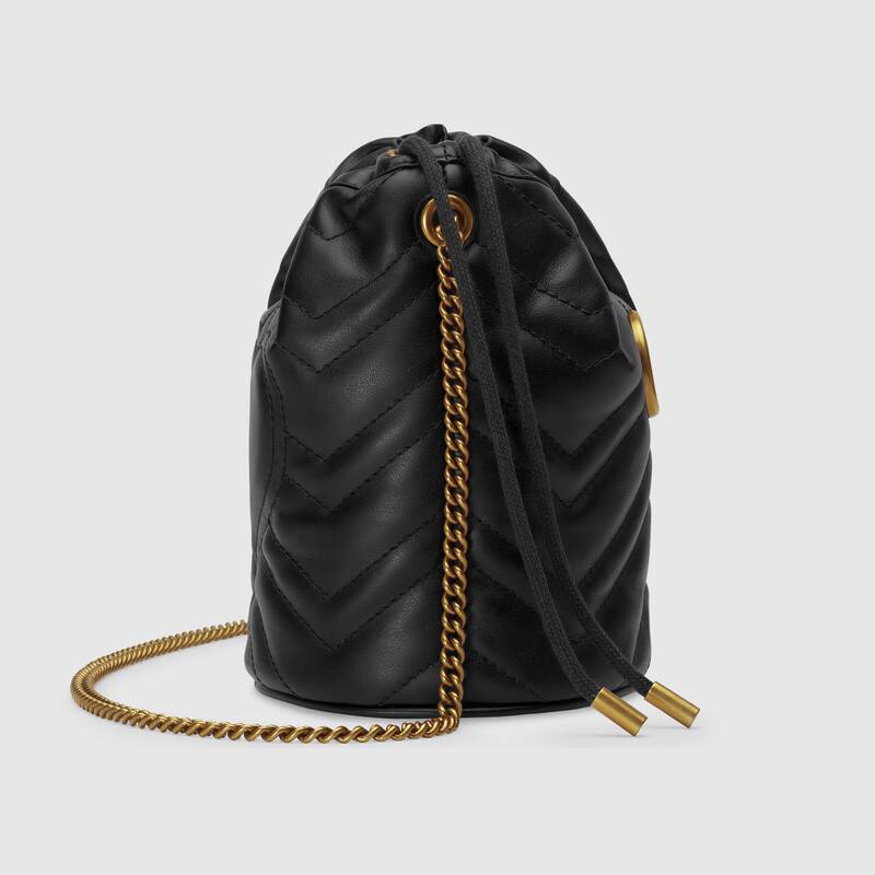 Túi Gucci Leather GG Marmont Mini Bucket Bag 575163-DTDRT-1000 - Ảnh 3