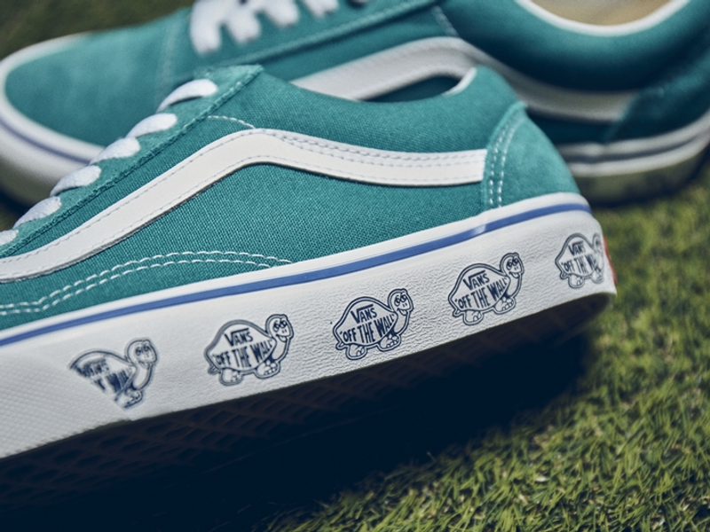 Giày Vans Sidewall Print Old Skool Green VN0A3WKT4RT - Ảnh 7