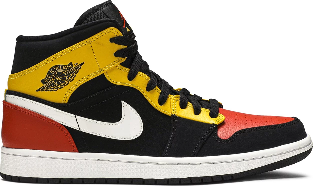 Giày Nike Air Jordan 1 Mid 'Black Amarillo Orange' 852542-087