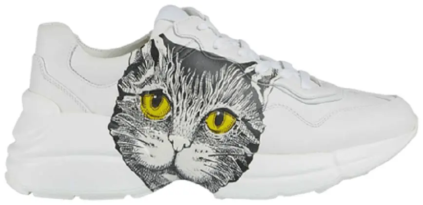 Giày Gucci Wmns Rhyton 'Mystic Cat White' 583337-DRW00-9014