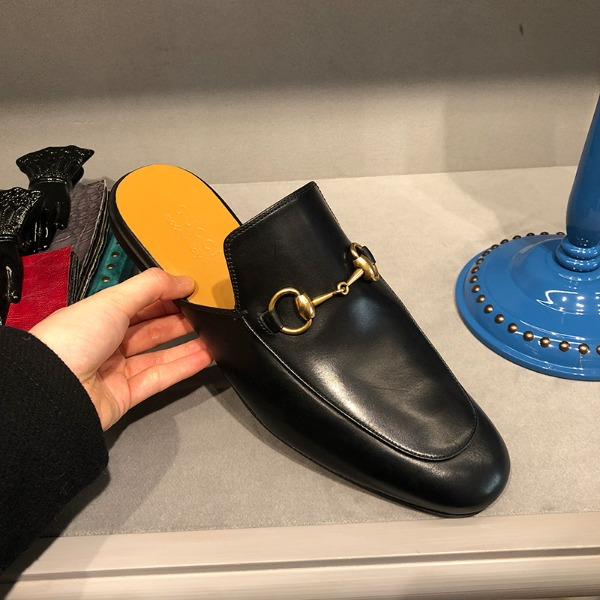 Giày Gucci Princetown leather Slipper 426219-BLM00-1000 - Ảnh 4