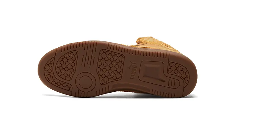 Giay Puma Rebound Joy Fur Corduroy Wheat 385254-02
