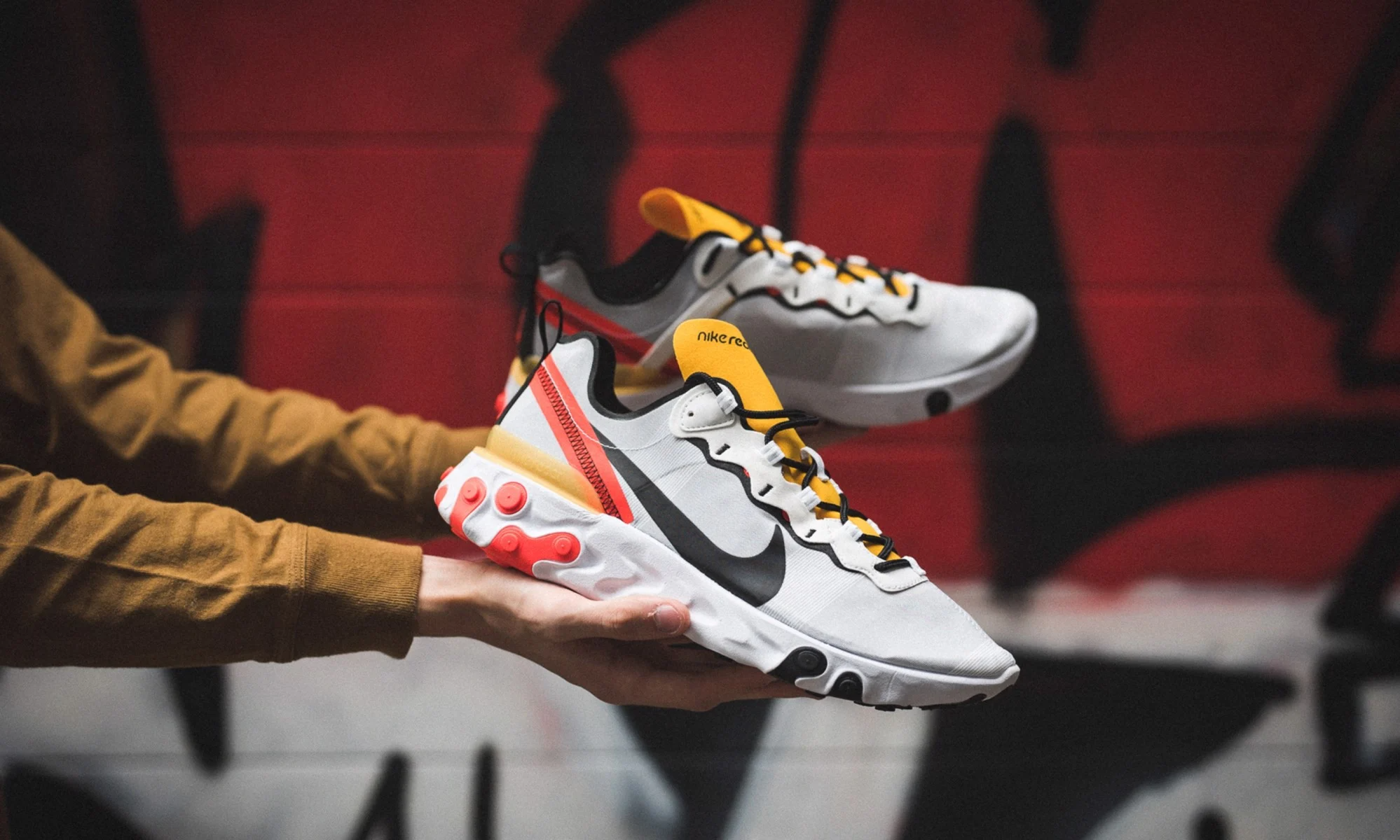 Giày Nike React Element 55 Bright Crimson BQ6166-102 - Ảnh 6