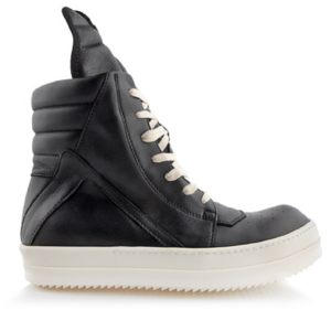 Giày Rick Owens Geobasket Leather High Top Sneaker Black RU16F6894 LPO 991
