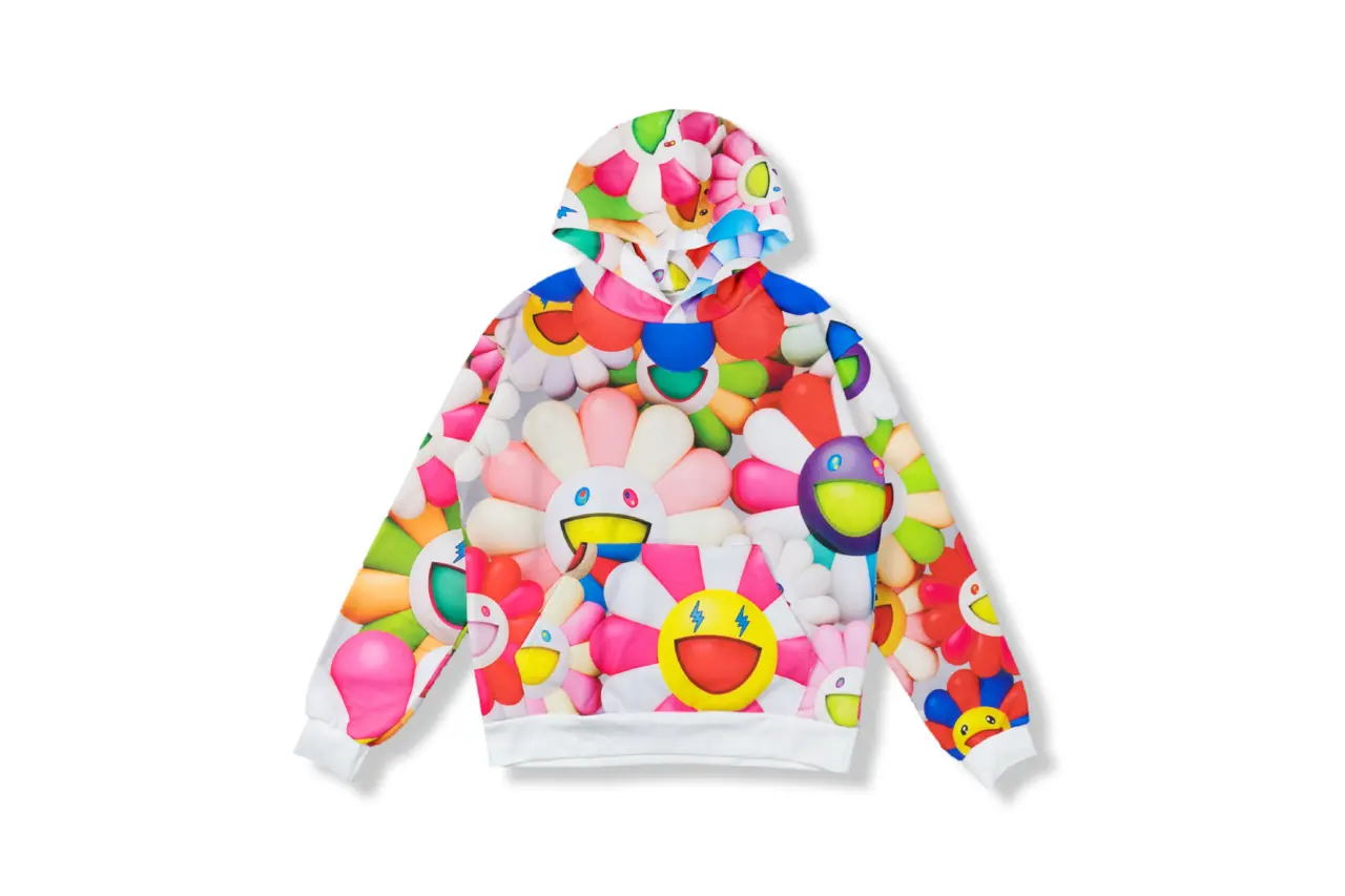 Alternative view of Áo J Balvin x Takashi Murakami All Over Flowers Hoodie Multi JB-XTMAOFMTI