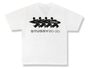 Alternative view of Áo Stussy x CDG Surfman Tee White