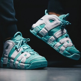 Alternative view of Giày Nike Air More Uptempo GS 'Island Green' 415082-300