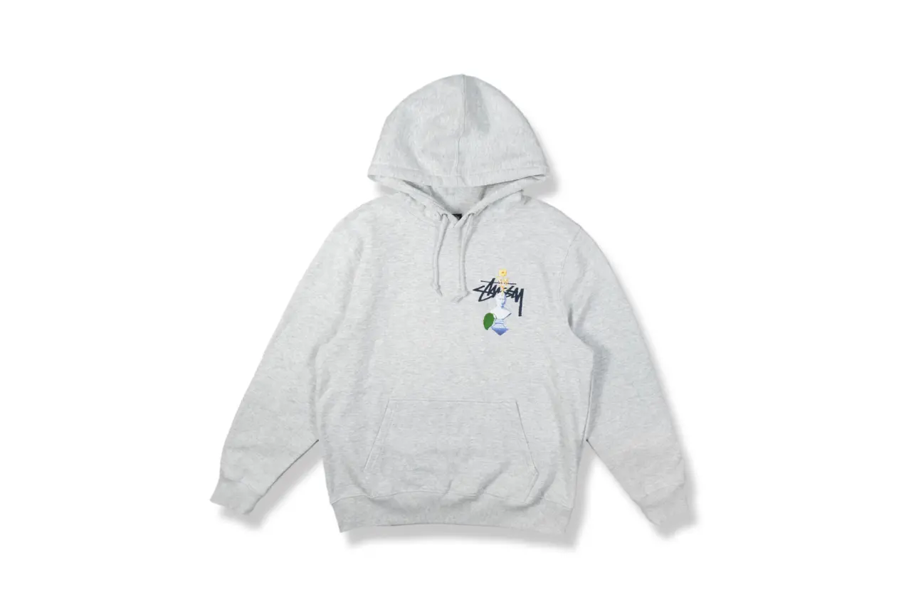 Alternative view of Áo Stussy Spychedelic Hood Ash Heather 32916952252512