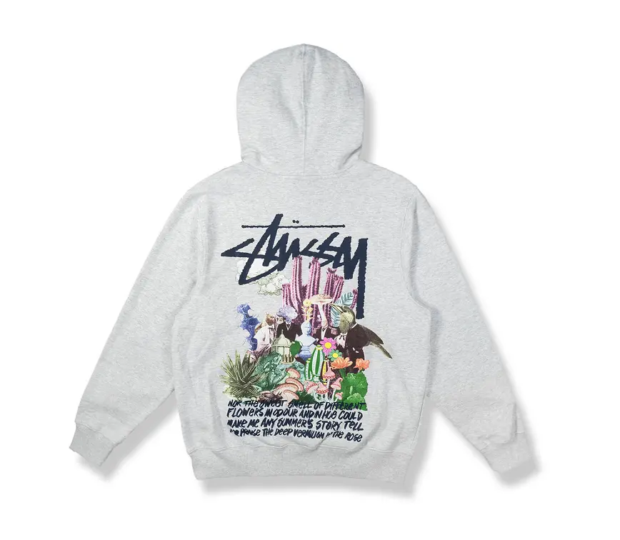 Áo Stussy Spychedelic Hood Ash Heather 32916952252512
