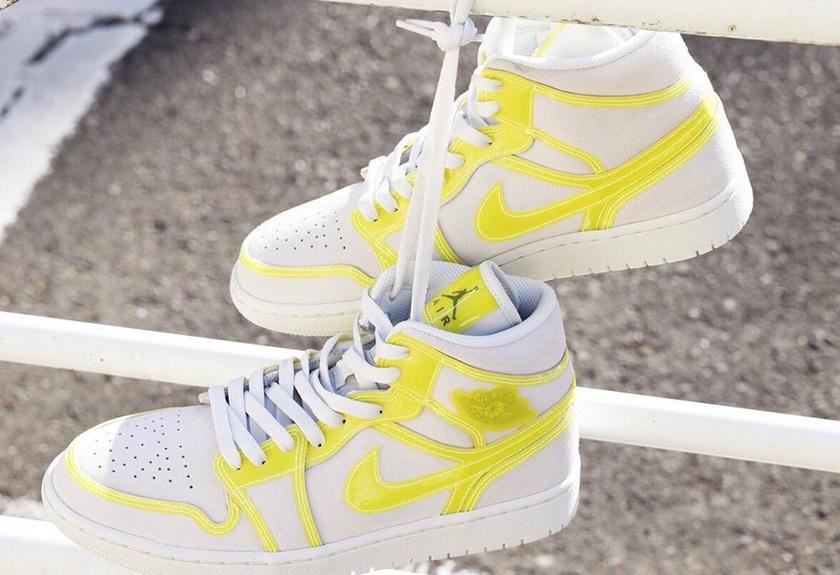 Giày Nike Wmns Air Jordan 1 Mid LX 'Off White Opti Yellow' DA5552-107 - Ảnh 9