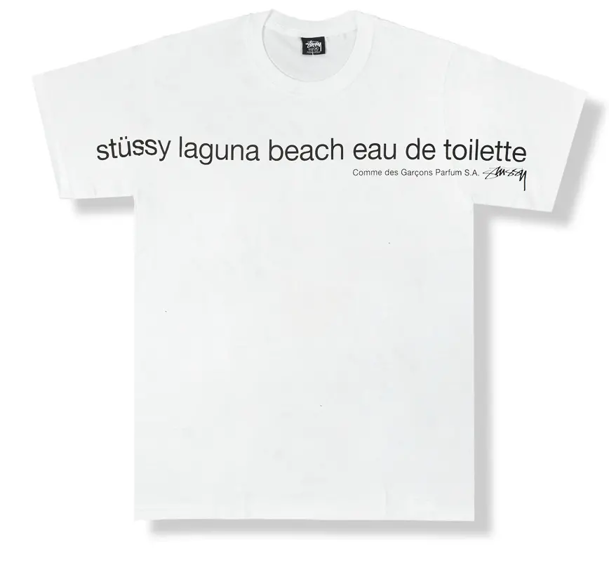 Áo Stussy x CDG Laguna Beach T-Shirt White  SY-XCLBTWH