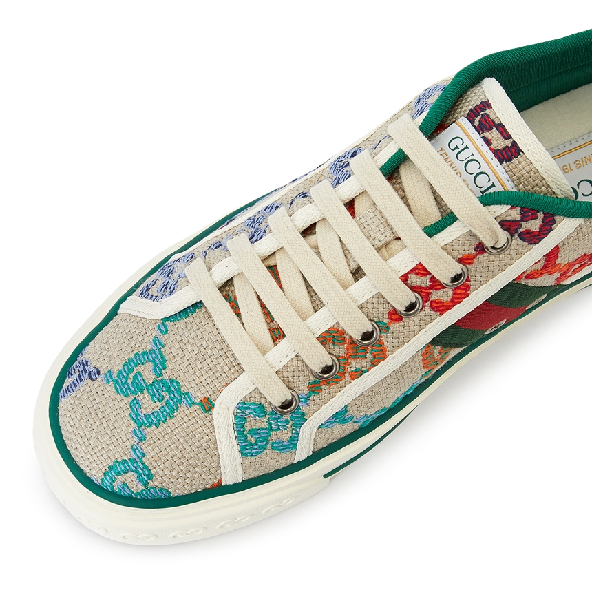 Giay Gucci GG Tennis 'BeigeGray' 606111-UFT30-8466