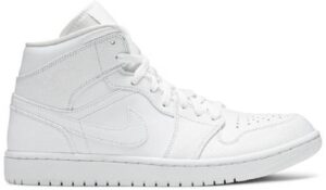 Giày Nike Air Jordan 1 Mid 'Triple White' 554724-130