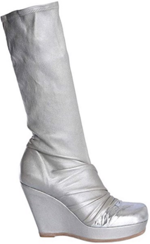 Giày Rick Owens Wedge Mid Calf Boots In Silver RP19S6848