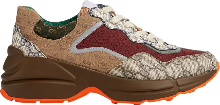Giày Gucci Wmns GG Rhyton 'Beige Brick Red' 620185-99WG0-6060