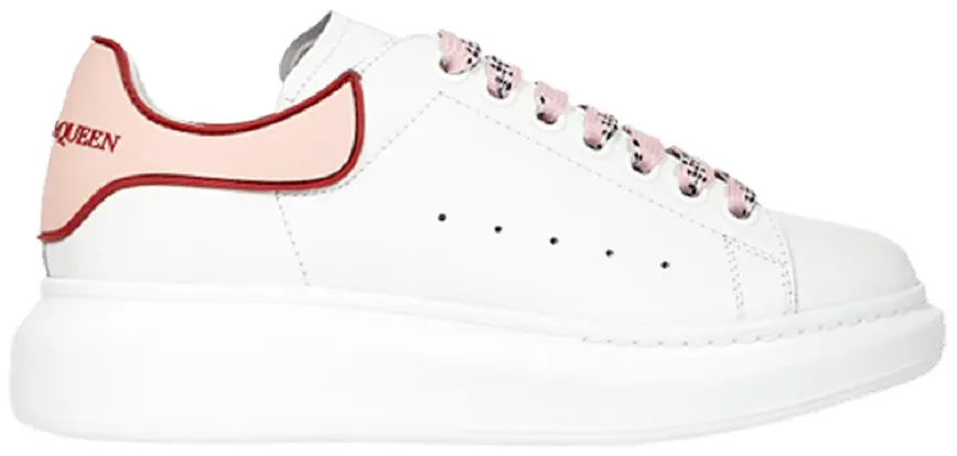 Giày Alexander McQueen Wmns Oversized Sneaker 'White Pink Red' 621056-WHXMT-9633